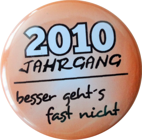 Geburtstagsbutton Jg 2010 besser gehts nicht! orange